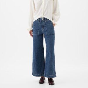Gap High Rise Wide-Leg Utility Crop Jeans